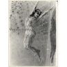 Erotic Study by Pjotr Van Moock: Nude Female Covered In Foam Jumps Up (Vintage XL Photo 40 x 30 CM 1980s)