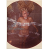 Erotic Study by Pjotr Van Moock: Blonde Nude On Floor (Vintage XL Photo 42 x 30 CM 1980s)