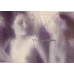 Experimental Erotic Study by Piotr: Upper Body Of Dreamy Nude Female (Vintage XL Photo 30 x 44 CM 1980s)