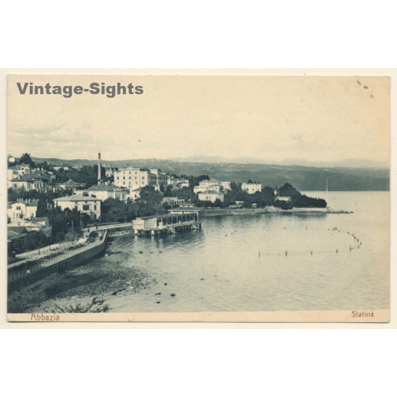 Abbazia / Croatia: Slatina Seebad - Kvarner Bucht (Vintage PC 1907)