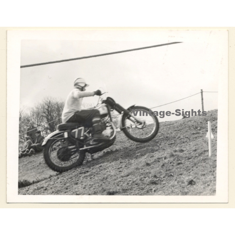 British Motocross Race N°77 / Scrambling *1 (Vintage Photo UK ~1950s) British Motocross Race N°77 / Scrambling *1 (Vintage Photo UK ~1950s)