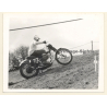 British Motocross Race N°77 / Scrambling *1 (Vintage Photo UK ~1950s)