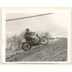 British Motocross Race N°88 / Scramble *12 (Vintage Photo UK ~1950s)