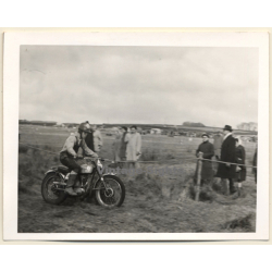 British Motocross Race N°4 / Scramble *13 (Vintage Photo UK ~1950s)