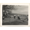 British Motocross Race Rear View  / Scramble *14 (Vintage Photo UK ~1950s)