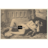 1920s Erotica: Exotic Nude Drinks Wine / Risqué - Boudoir (PC Weltpostverein RE ~1960s)