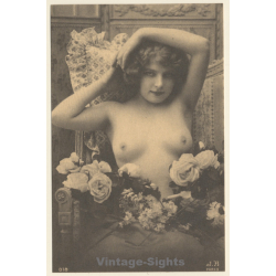 1920s Erotica: Nude Belle Epoque Beauty*4 / Risqué - Boudoir (PC Weltpostverein RE ~1960s)