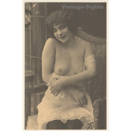 1920s Erotica: Nude Belle Epoque Beauty*6 / Risqué - Boudoir (PC Weltpostverein RE ~1960s)