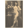 1920s Erotica: Nude Belle Epoque Beauty*9 / Risqué - Boudoir (PC Weltpostverein RE ~1960s)