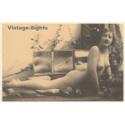 1920s Erotica: Nude Belle Epoque Beauty*14 / Risqué - Boudoir (PC Weltpostverein RE ~1960s)
