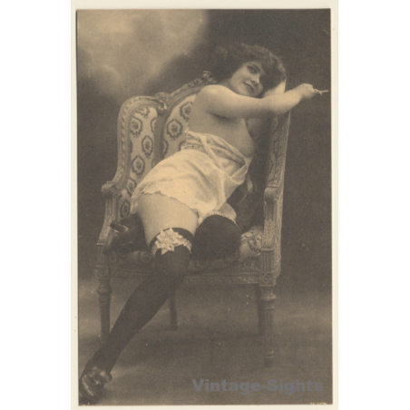 1920s Erotica: Nude Belle Epoque Beauty*17 / Risqué - Boudoir (PC Weltpostverein RE ~1960s)
