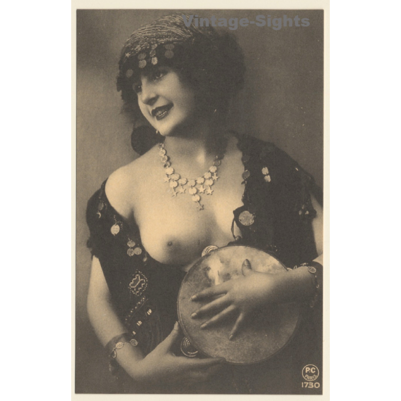 1920s Erotica: Nude Belle Epoque Beauty*23 / Risqué - Boudoir (PC Weltpostverein RE ~1960s)