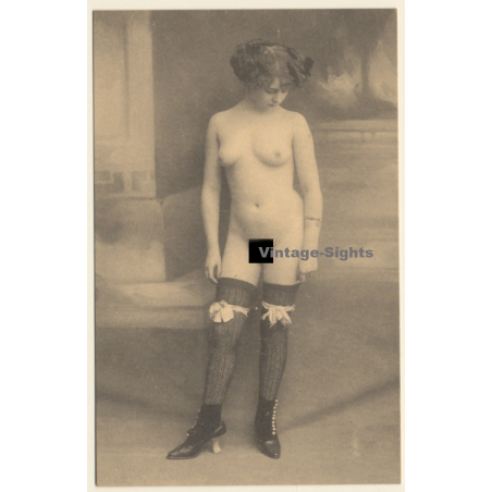 1920s Erotica: Nude Belle Epoque Beauty*24 / Risqué - Boudoir (PC Weltpostverein RE ~1960s)