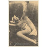 1920s Erotica: Lascivious Flapper*3 / Legs - Risqué - Boudoir (PC Weltpostverein RE ~1960s)