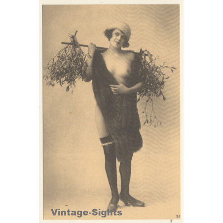 1920s Erotica: Nude Belle Epoque Beauty*37 / Risqué - Boudoir (PC RE ~1960s)