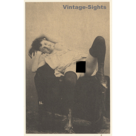 1920s Erotica: Nude Belle Epoque Beauty*38 / Risqué - Boudoir (PC RE ~1960s)