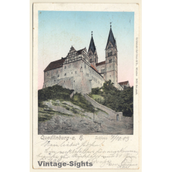 Quedlinburg / Sachsen-Anhalt: Schloß (Vintage PC 1903)