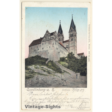 Quedlinburg / Sachsen-Anhalt: Schloß (Vintage PC 1903)