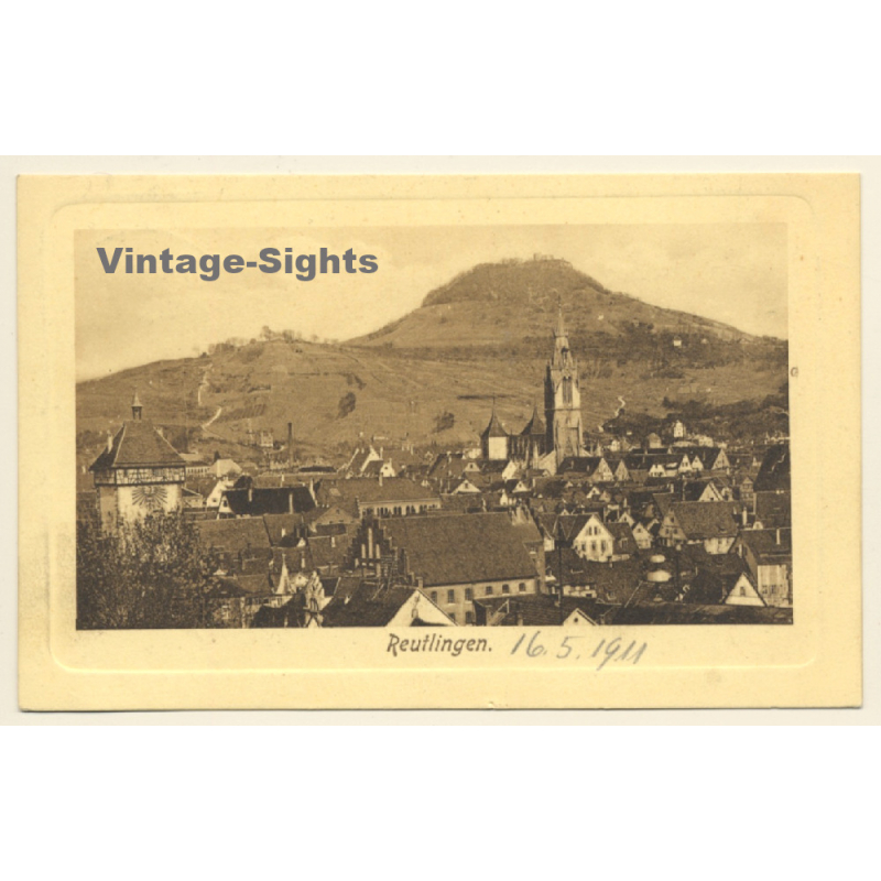Reutlingen / Germany: Partial View with Achalm (Vintage PC 1911) Reutlingen / Germany: Partial View with Achalm (Vintage PC 1911)