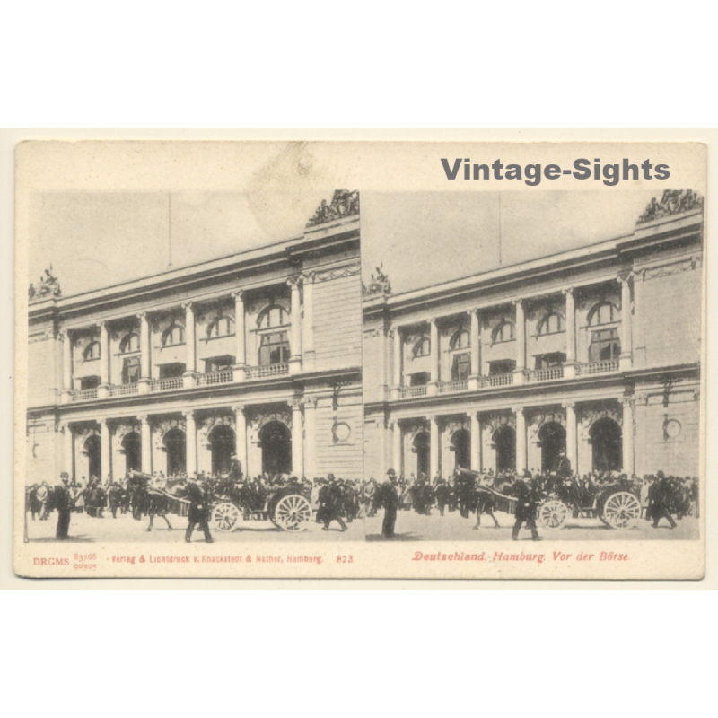 Hamburg / Germany: Vor der Börse (Vintage Stereo View PC 1900s) Hamburg / Germany: Vor der Börse (Vintage Stereo View PC 1900s)