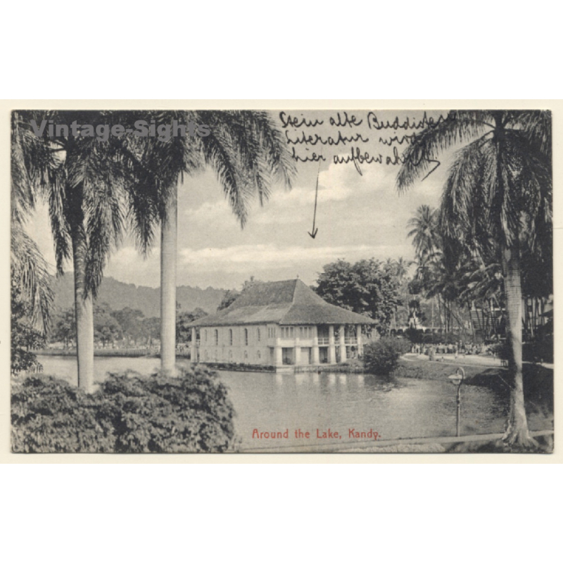 Kandy / Sri Lanka - Ceylon: Buddhist Library (Vintage PC 1910) Kandy / Sri Lanka - Ceylon: Buddhist Library (Vintage PC 1910)