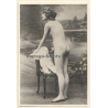 1920s Erotica: Belle Epoque Nude*9 / Risqué - Boudoir (Vintage Trading Card ~1930s)