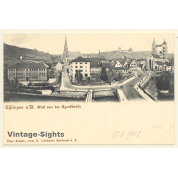 Esslingen a.N. / Germany: Blick von der Agnesbrücke (Vintage PC 1903)