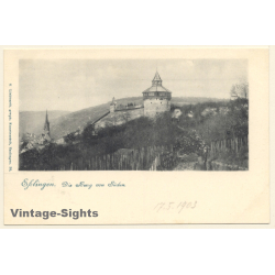 Esslingen a.N. / Germany: Die Burg von Süden (Vintage PC 1903)