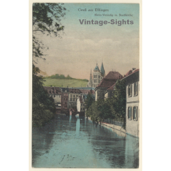 Esslingen a.N. / Germany: Klein Venedig m. Stadtkirche (Vintage PC 1910)