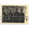 4 Native African Women In Hut - Tribal Marks / Congo? (Vintage Photo B/W ~1930s/1940s)