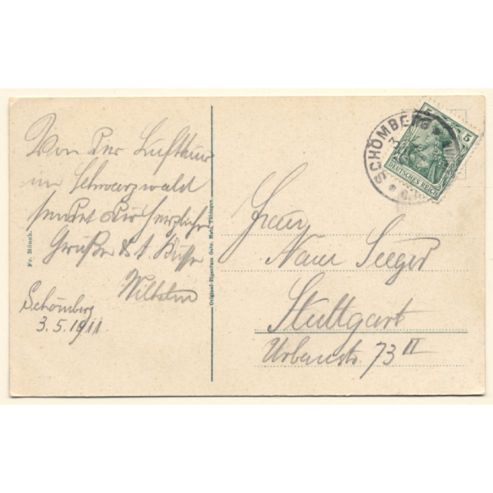 Schömberg im Schwarzwald: Panorama View (Vintage PC 1911)