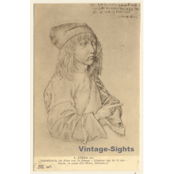 Albrecht Dürer: Self Portrait at Age of 13 (Vintage Artist PC 1908)