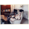 Erotic Study: Shorthaired Nude Curlyhead *4 / Lounge Chair (Vintage Photo ~1990s)