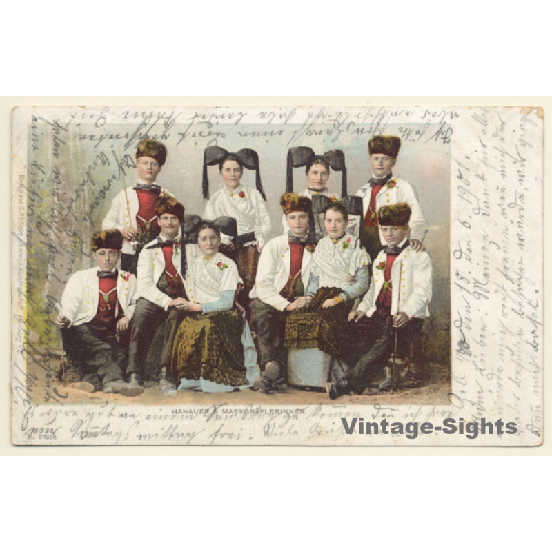 Schwarzwald: Hanauer Markgräflerinnen / Tracht (Vintage PC Litho 1901) Schwarzwald: Hanauer Markgräflerinnen / Tracht (Vintage PC Litho 1901)
