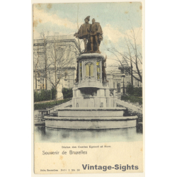 Bruxelles / Belgium: Statue des Comtes Egmont et Horn (Vintage PC 1900s)