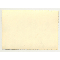 African Plucks Chicken Feathers On Boat Kitchen (Vintage Photo B/W ~1930s/1940s)