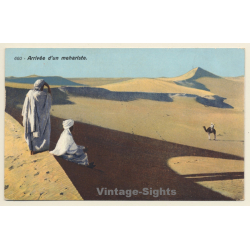 Lehnert & Landrock N°660: Arrivée d'un Mehariste / Camel (Vintage PC 1910s/1920s)