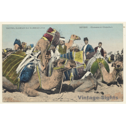 Izmir - Smyrna: Chameaux et Chameliers / Camel Caravan (Vintage PC ~1910s/1920s)
