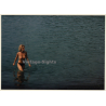 Erotic Study: Topless Blonde Semi Nude In Baltic Sea (Vintage Photo ~1990s)