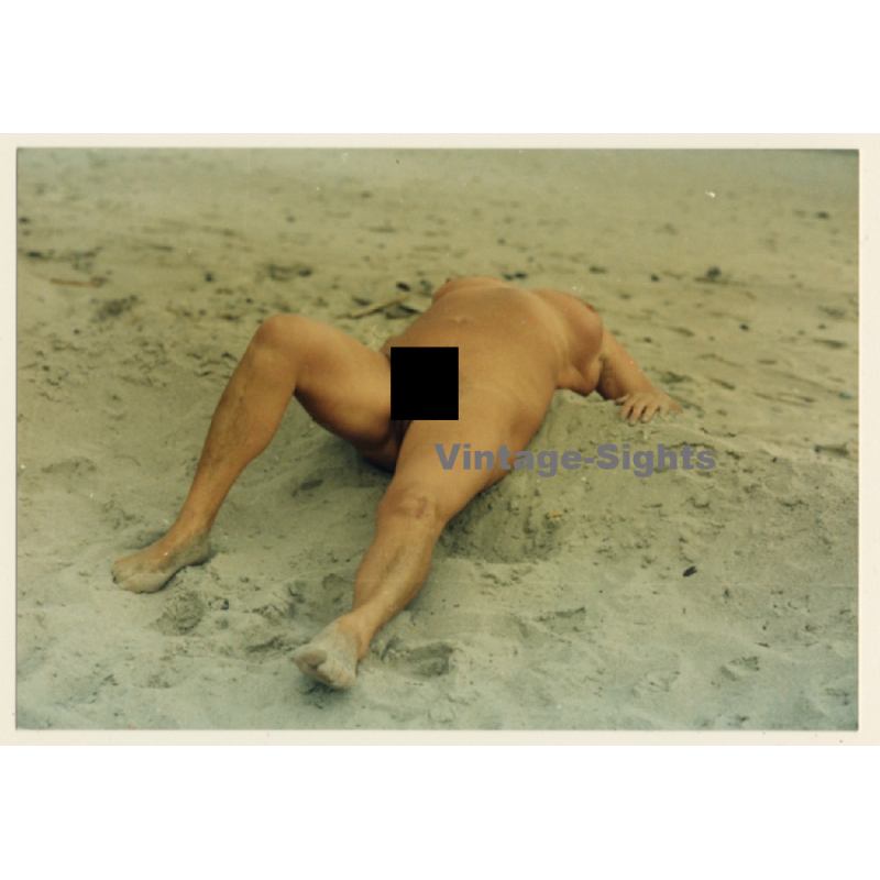 Erotic Study: Chubby Mature Nude On Baltic Sea Beach *2 (Vintage Photo ~1990s)