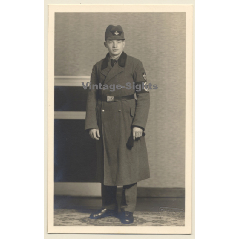 WW2: Handsome Young German Soldier In Uniform *4 (Vintage RPPC 1930s/1940s)