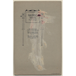 Karl Bächle / Tiengen: 2 Teenage Sisters in Elegant Robes (Vintage Cabinet Card ~1910s)