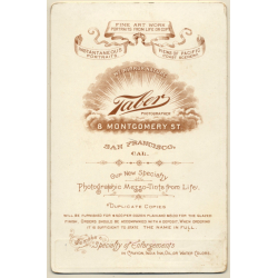 Taber / San Francisco: Baby Girl With Funny Hat (Vintage Cabinet Card ~1890s/1900s)