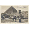 Egypt: Sphinx & Pyramids of Gizeh - Cheops / Camel (Vintage RPPC 1933)