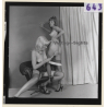 Erotic Study: Semi Nude Maid & Mistress In Spanking Session*9 / BDSM (Vintage Contact Sheet Photo 1970s/1980s)