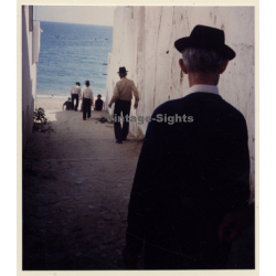 Lydia Nash: Old Men in Ibiza Town Alley*2 (Vintage Photo 1980s)