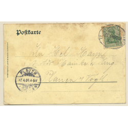 Karlsruhe / Germany: Rheinhafen - Schiffe (Vintage PC 1904)