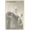 Rab / Croatia: St. Mary's Campanile - Church (Vintage RPPC 1930s)