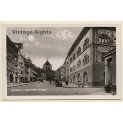 Rottweil am Neckar: Adolf Hitler Strasse (Vintage RPPC 1930s/1940s)