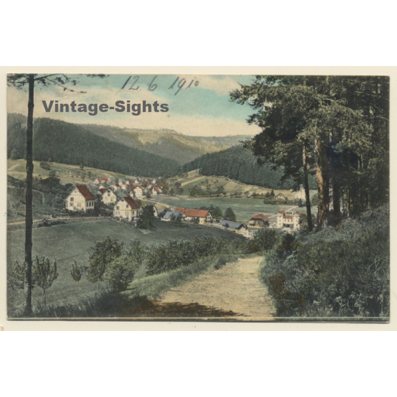 Enzklösterle im Schwarzwald: Ortsansicht (Vintage PC 1910)